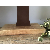 Metalen bomen set op houten voet (roest kleur)