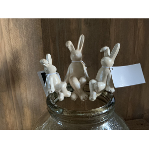 Set van 3 vaashangers konijntjes