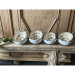 Set van 8 cocos schaaltjes met parelmoer
