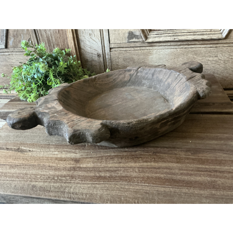 Oud houten teak schaal 1