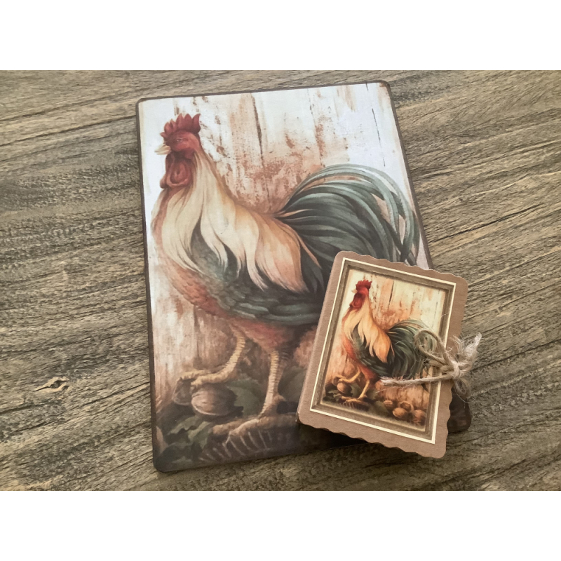 Set prenten bordje met zeep haan