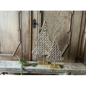 Set kerstbomen met nepbont