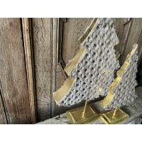 Set kerstbomen met nepbont