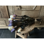 Grote bos tulpen paars rood en creme