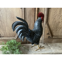 Metalen kip zwart gemeleerd