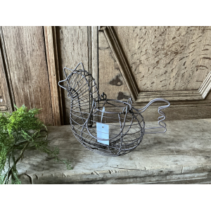 Metalen kip mand klein