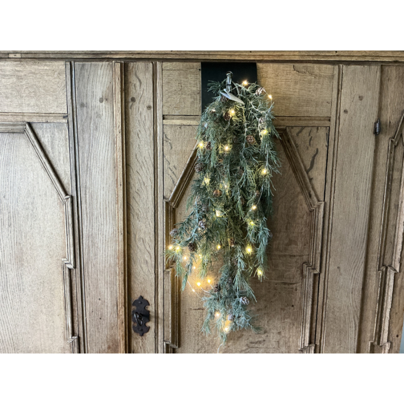 Larix kunsttaken toef met led lampjes