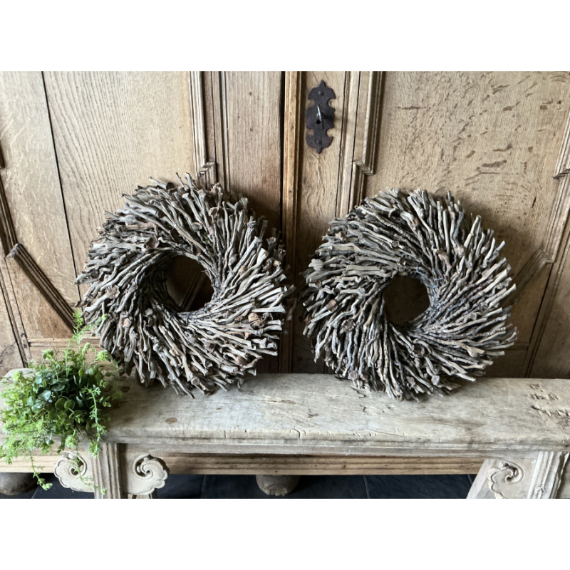 Set van 2 natuurlijke kransen