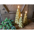 Set goudkleurige led kaarsen kerstbomen