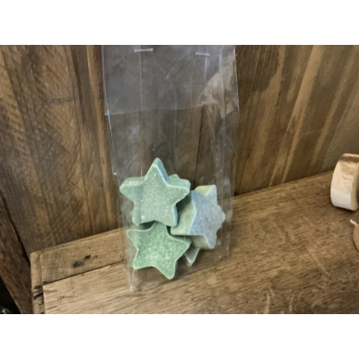 Set van 5 geurblokjes sterren Wood