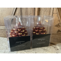 Set grote led dennenappels rood bruin