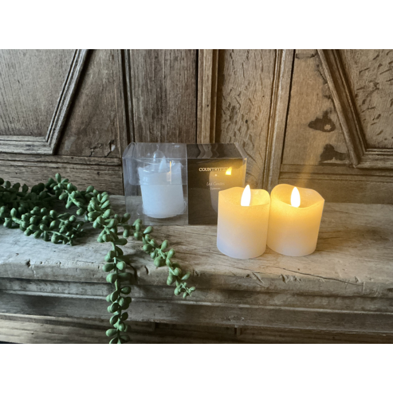 Led stomp kaarsjes wit