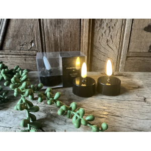 Led waxine kaarsjes zwart