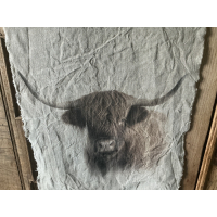 Shabby wanddoek Schotse Hooglander