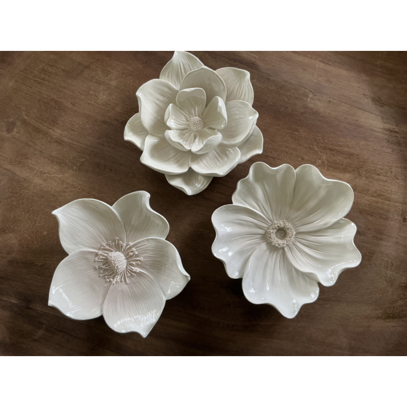 Leuke set van 3 wand bloemen 