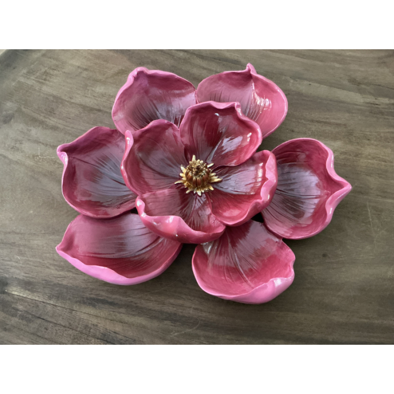 Mooie decoratie wand bloem rood groot