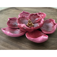 Mooie decoratie wand bloem rood groot