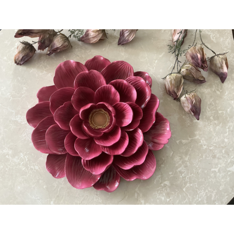 Mooie grote wand decoratie bloem rood roze