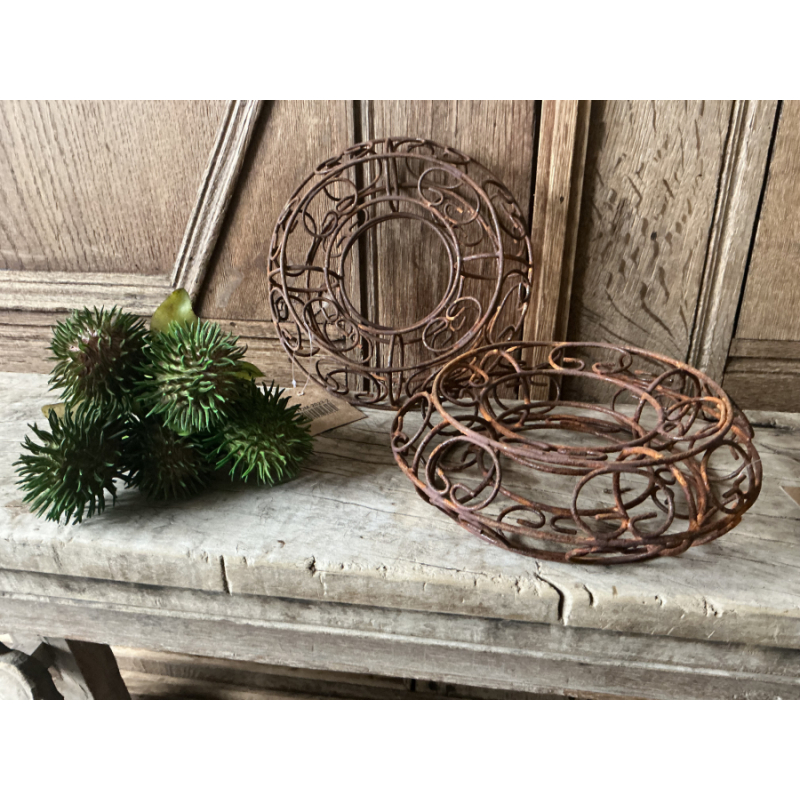 Set roestkleurige kransjes