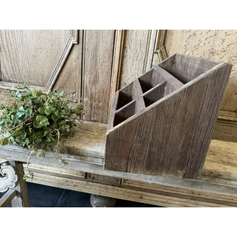 Teak houten bureau gruttersbak