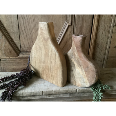 Set houten vaasjes Set houten vaasjes